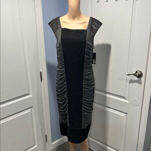 Brand new laundry by Shelly Siegel Elegant Black and Gray Women's Dress
